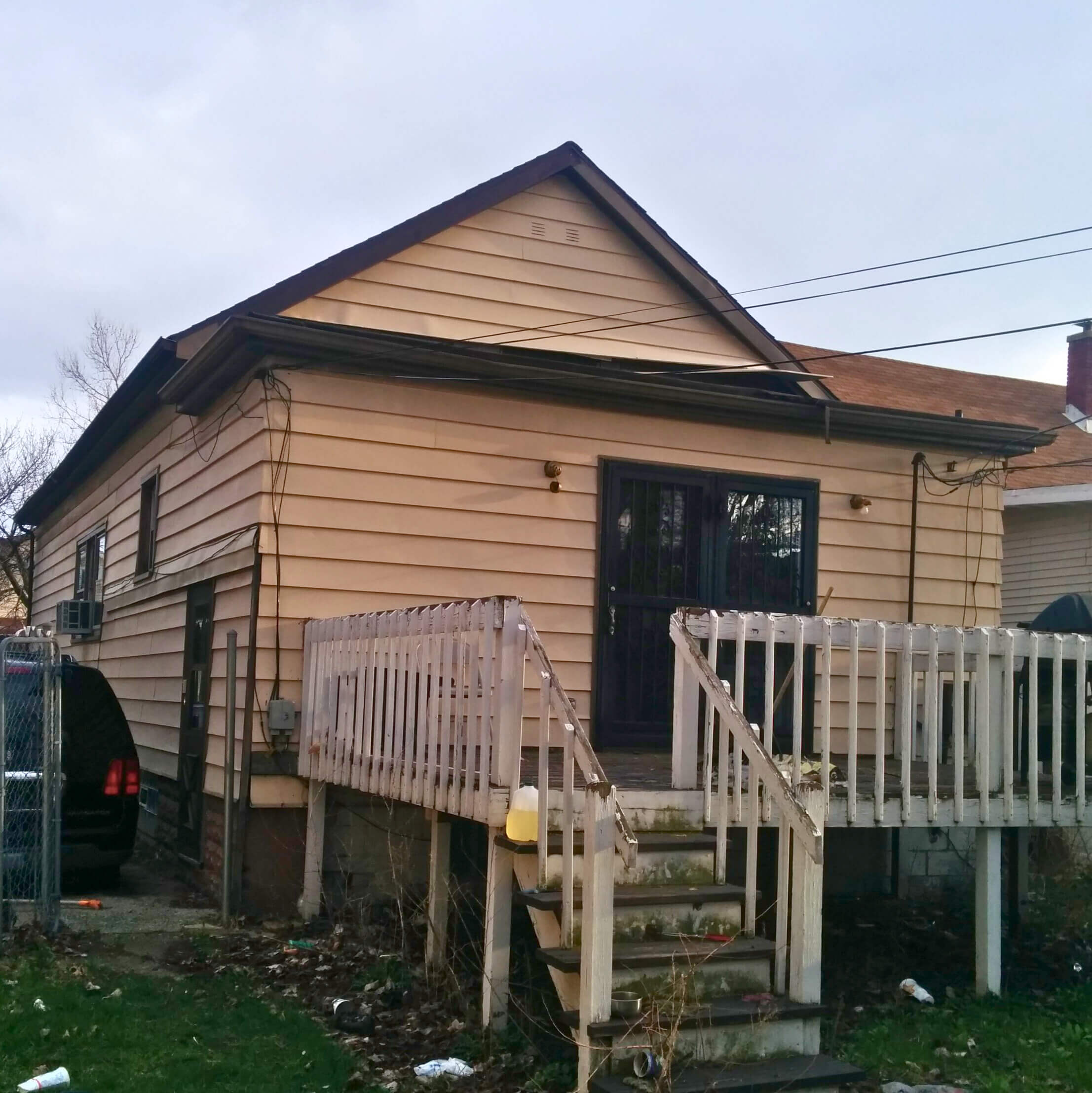 Roof before hail damage restoration